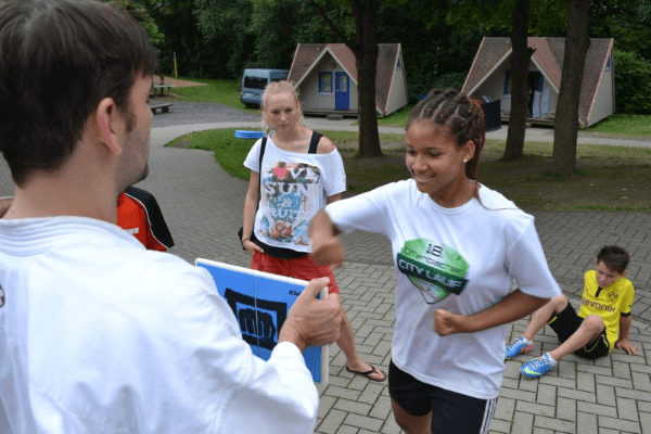 Kampfsport für Kinder in dem Feriencamp