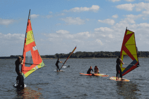 Windsurfen auf dem See