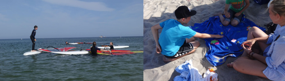 Surfen im Camp