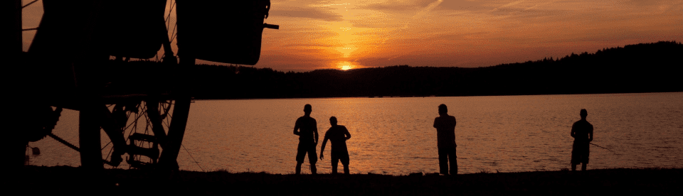 Sonnenuntergang an der Donau