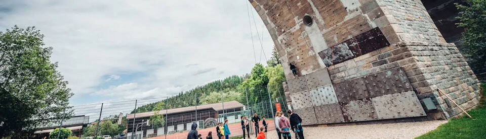 Kletterwand im BLSV Tennis- und Englischcamp