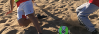 Beachsoccer am Strand
