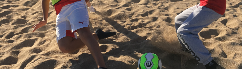 Beachsoccer am Strand