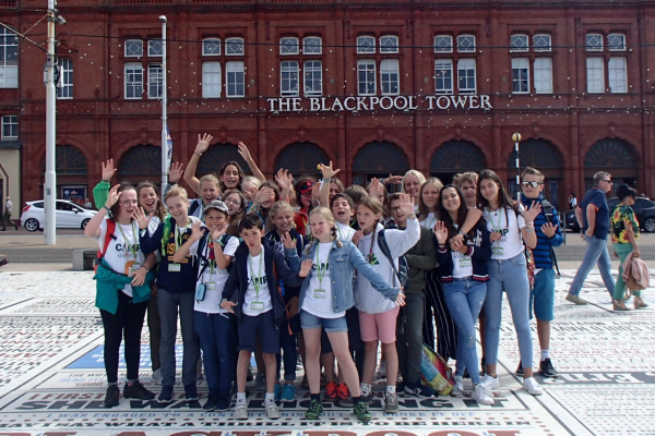 Gruppenfoto im Sprachcamp