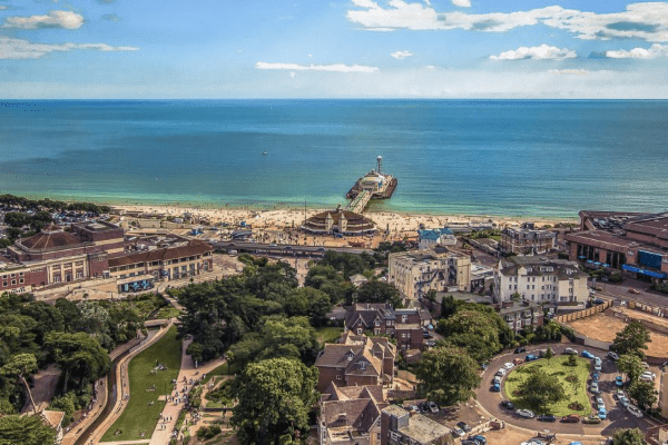 Bournemouth Pier aus der Luft