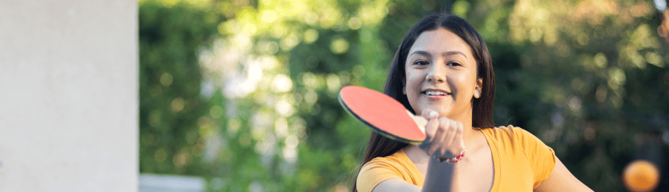 Tischtennis Partie im Sprachcamp