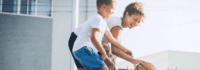 Basketballspielen im Sommerlager