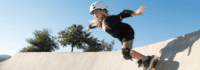 Junge Skateboarderin in Darmstadt