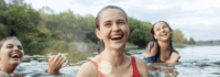 Schwimmausflug im Sommercamp