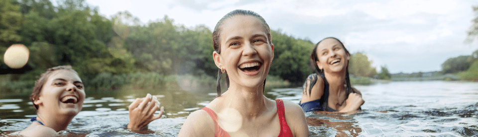 Schwimmausflug im Sommercamp
