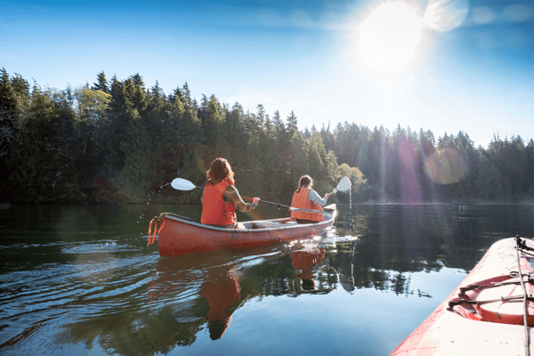 Kanufahren im Englisch Abenteuercamp