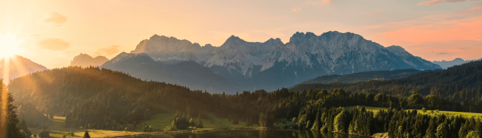 Aussicht auf ein Bergpanorama