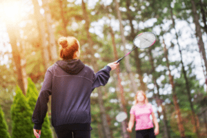 Badminton im Englisch und Action Camp
