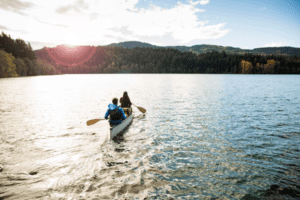 Kanufahrt als Wassersport auf der Müritz