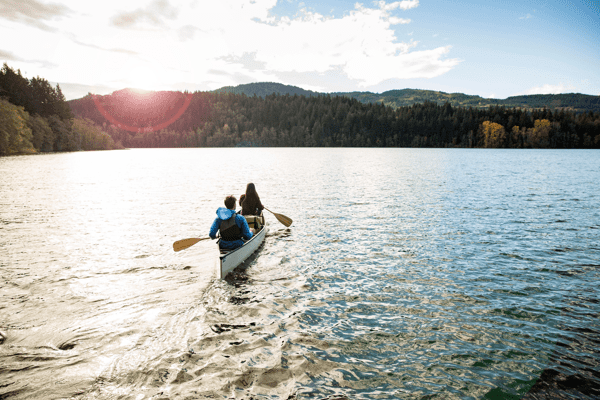 Kanufahrt als Wassersport auf der Müritz