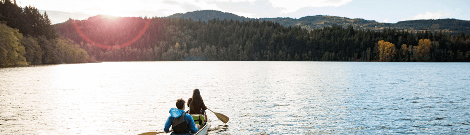 Kanufahrer auf dem See