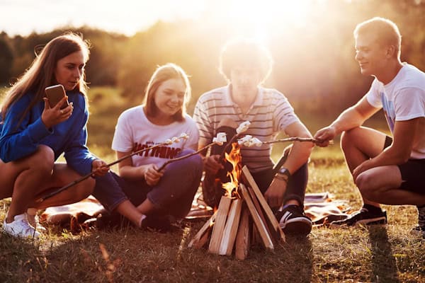 Lagerfeuer im Englischcamp Ratingen