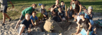 Gruppe am Strand