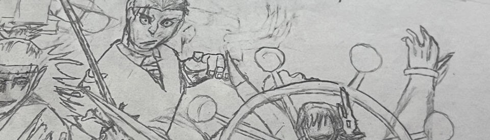 Skizze einer Manga Zeichnung