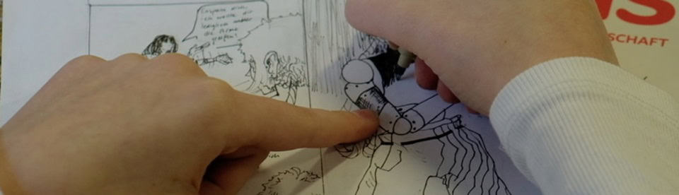 Kind zeichnet Manga im Manga Tagescamp