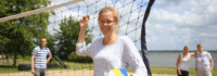 Volleyballplätze direkt am Ufer der Ostseeschlei