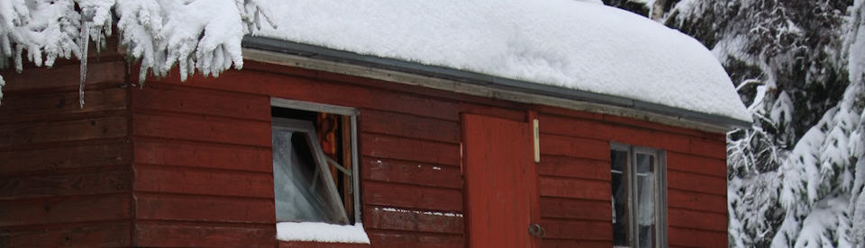 Hütte auf der Winterfreizeit im Thüringer Wald