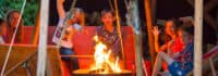 Lagerfeuerabend im Familiencamp Naheland