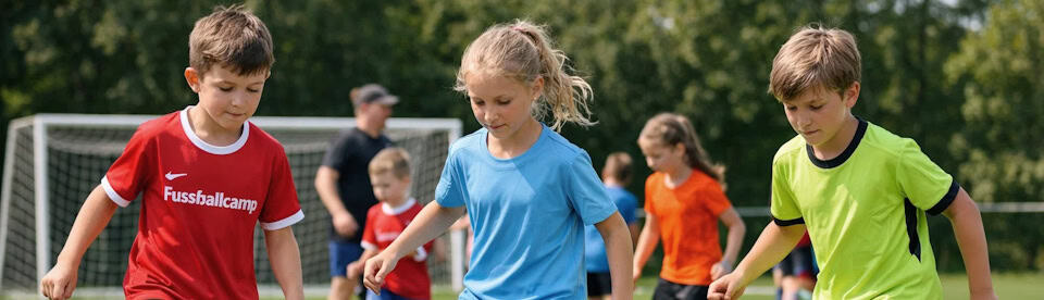 Kinder beim Fußball spielen