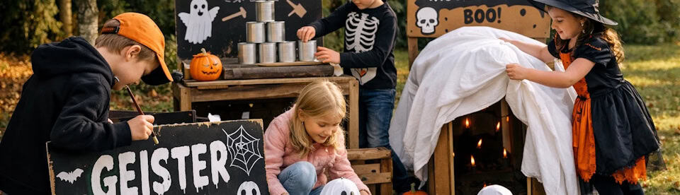 Geisterspielstationen im Herbstcamp