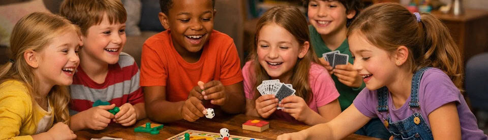 Kinder beim Spieleabend