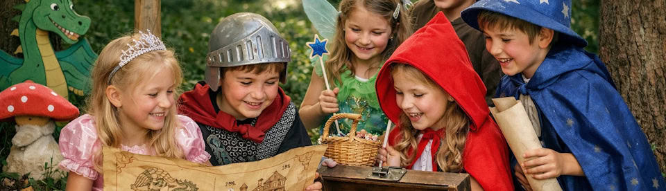 Kinder bei der Märchenrallye