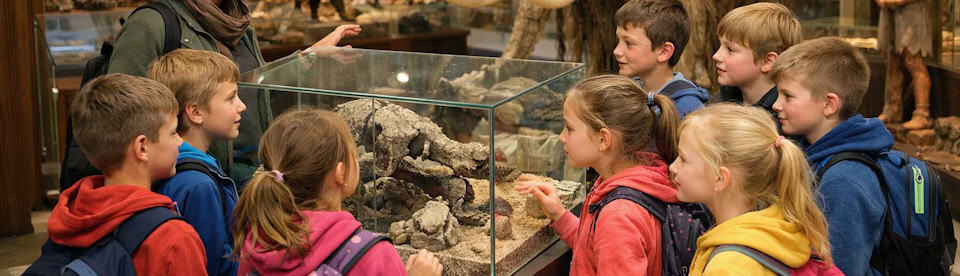 Kinder beim Museum der Westlausitz