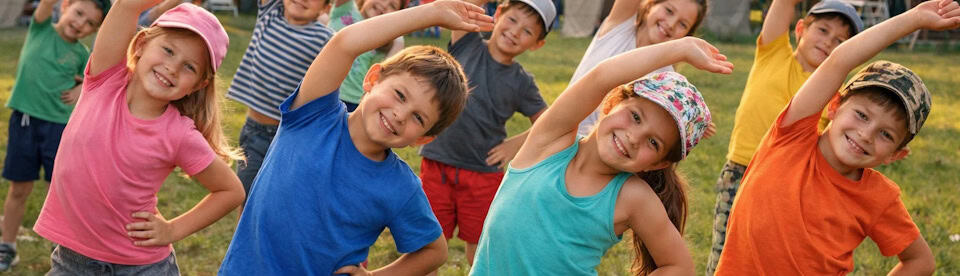 Kinder beim Morgensport