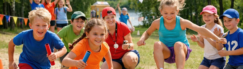 Kinder bei sportlichen Wettkämpfen