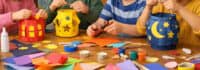 Kinder basteln Lampions selber