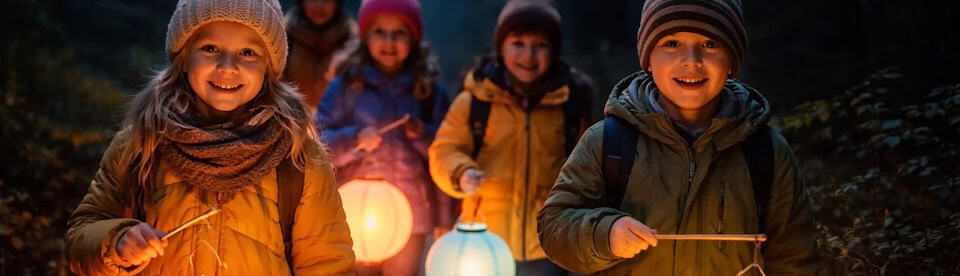 Nachtwanderung mit Lampions