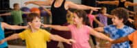 Kinder beim Tanzworkshop im Tanzcamp
