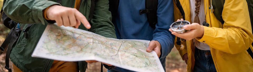 Karte und Kompass lesen