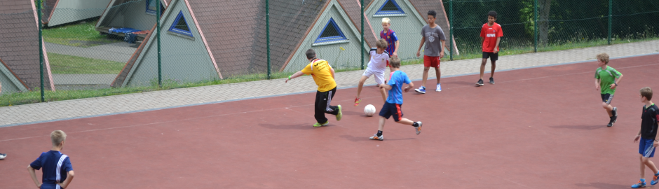 Fußballspielen in der Freizeit