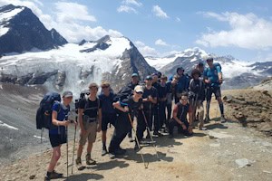 Teilnehmer bei der Alpenüberquerung
