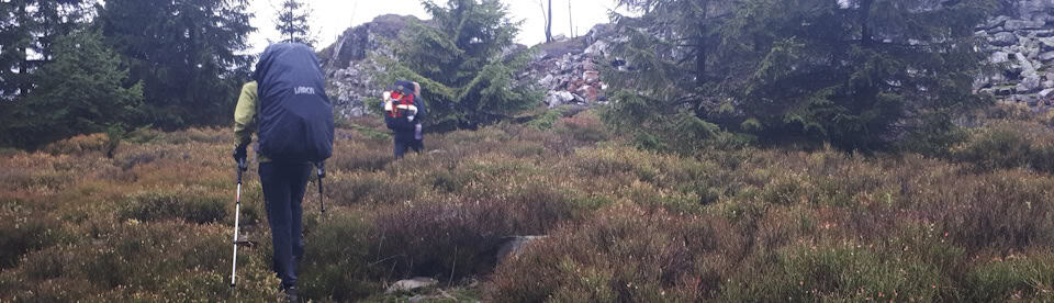 Teilnehmer beim Wandern