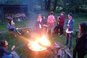 Lagerfeuerabend im Paddelcamp
