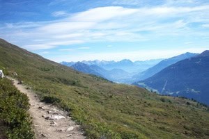 Aussicht bei der Alpenüberquerung