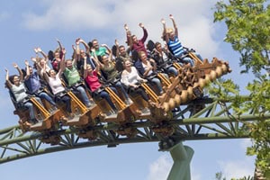 Kinder haben Spaß im Hansa Park