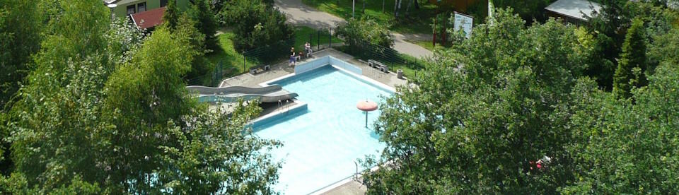 Der Pool von oben