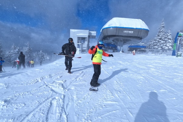 Snowboarder in der Spindlermühle