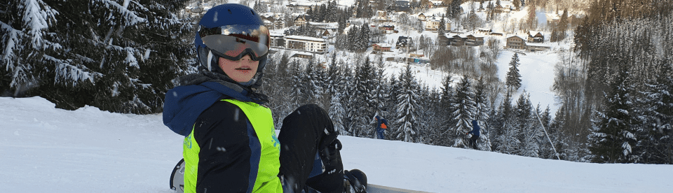 Abfahrten im Skigebiet