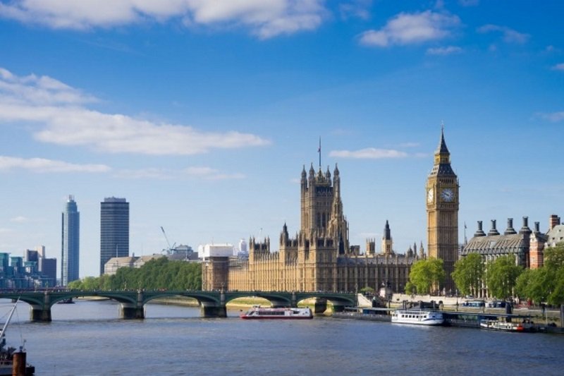 Blick über die Skyline von London im Feriencamp