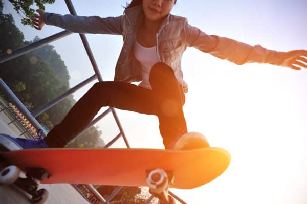 Skateboarden im Entdeckercamp