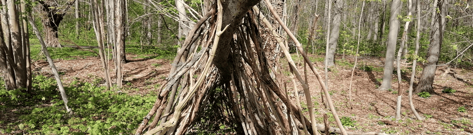 Unterschlupf aus Holz